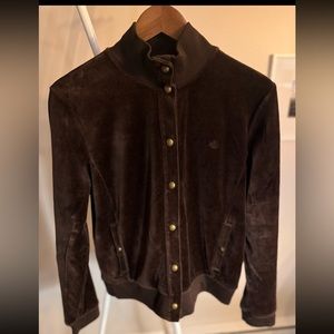 Women’s Vintage Ralph Lauren Brown Velvet Button Up Jacket, Like New Condition.